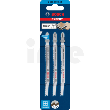 BOSCH 3dílná sada pilových plátků T 308 BF EXPERT Hardwood 2-side clean 2608900543