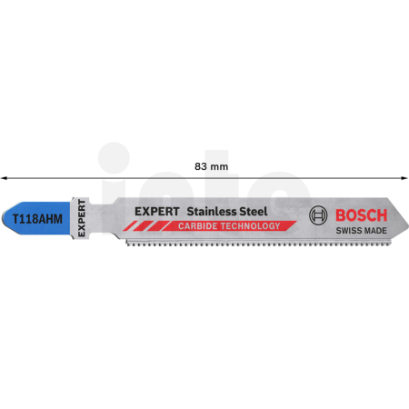 BOSCH Pilový plátek pro přímočaré pily EXPERT Stainless Steel T118AHM, 3 ks 2608900561