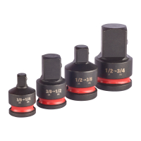 MILWAUKEE Průmyslové hlavice Shockwave 1/2" HEX adapér set-4ks 4932480356