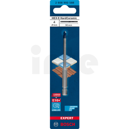 BOSCH Vrták do dlažby EXPERT HEX-9 HardCeramic 4 × 90 mm 2608900588
