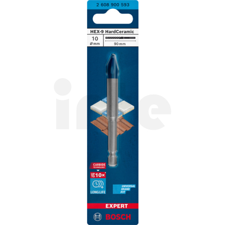 BOSCH Vrták do dlažby EXPERT HEX-9 HardCeramic 10 × 90 mm 2608900593