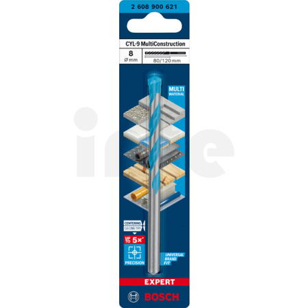 BOSCH Víceúčelový vrták EXPERT CYL-9 MultiConstruction, 8 × 80 × 120 mm 2608900621