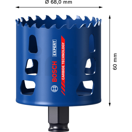 BOSCH Děrovka EXPERT Tough Material 68 × 60 mm 2608900433