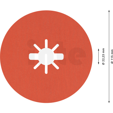BOSCH Fíbrové brusné kotouče EXPERT R782 Prisma Ceramic X-LOCK, 115 mm, 22,23 mm, P120, 5 kusů 2608621807