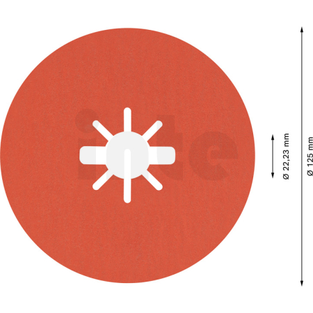 BOSCH Fíbrový brusný kotouč EXPERT R782 Prisma Ceramic X-LOCK, 125 mm, 22,23 mm, P120, 5 kusů 2608621811