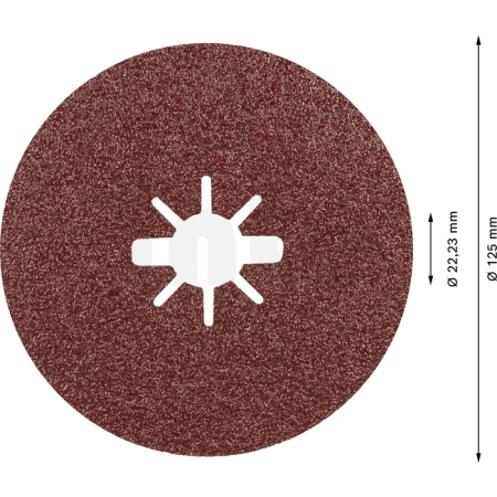 BOSCH Fíbrové brusné kotouče EXPERT R781 Prisma Ceramic X-LOCK, 125 mm, 22,23 mm, P60, 5 ks 2608621783