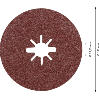 BOSCH Fíbrové brusné kotouče EXPERT R781 Prisma Ceramic X-LOCK, 125 mm, 22,23 mm, P60, 5 ks 2608621783