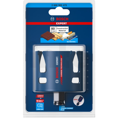 BOSCH Děrovka EXPERT Construction Material 80 × 60 mm 2608900475