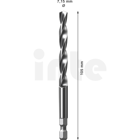 BOSCH Středicí vrták EXPERT Power Change Plus HSS-G 7,15 × 105 mm 2608900528