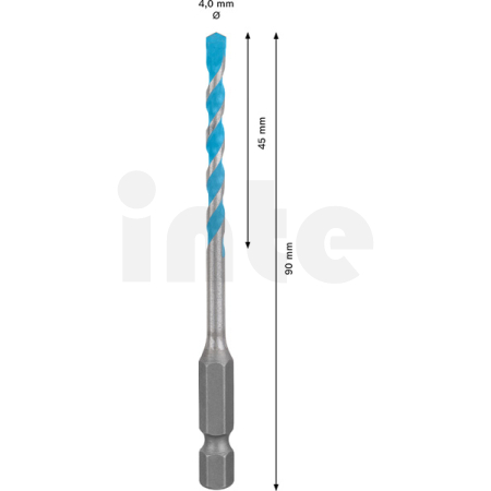 BOSCH Víceúčelový vrták EXPERT HEX-9 MultiConstruction, 4 × 45 × 90 mm 2608900570