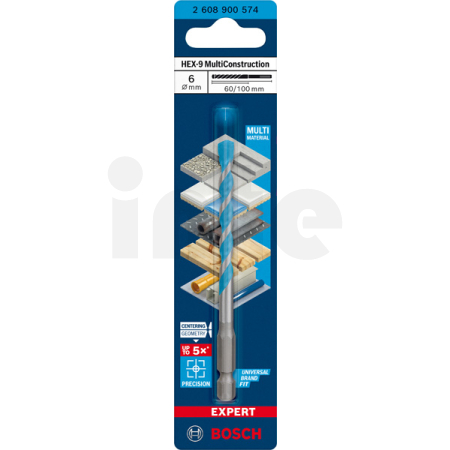 BOSCH Víceúčelový vrták EXPERT HEX-9 MultiConstruction, 6 × 60 × 100 mm 2608900574