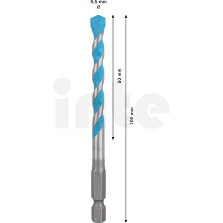 BOSCH Víceúčelový vrták EXPERT HEX-9 MultiConstruction, 6,5 × 60 × 100 mm 2608900577