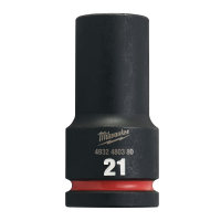 MILWAUKEE Průmyslové hlavice Shockwave 3/4" HEX 21mm dlouhé 4932480380