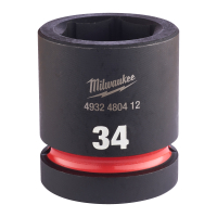 MILWAUKEE Průmyslové hlavice Shockwave 1" HEX 34mm krátké 4058546406974