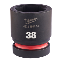 MILWAUKEE Průmyslové hlavice Shockwave 1" HEX 38mm krátké 4932480414