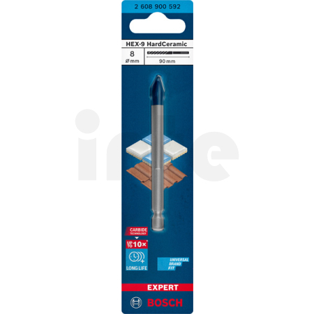 BOSCH Spirálový vrták EXPERT HEX-9 HardCeramic 8 × 90 mm 2608900592