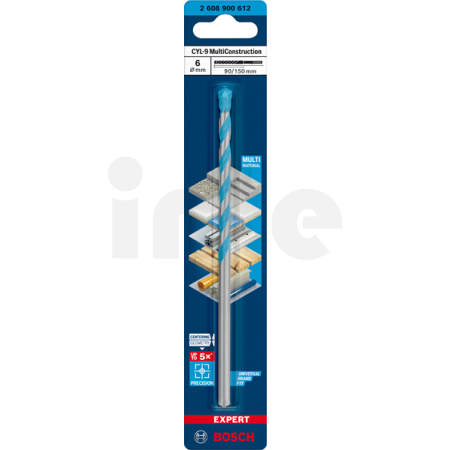 BOSCH Spirálový vrták EXPERT CYL-9 MultiConstruction, 6 × 90 × 150 mm 2608900612