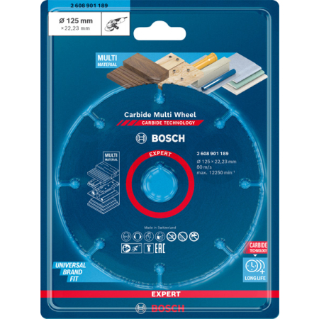 BOSCH Řezné kotouče EXPERT Carbide Multi Wheel 125 mm, 22,23 mm 2608901189