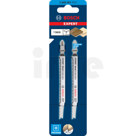 BOSCH Pilový plátek pro přímočaré pily EXPERT Wood 2-side clean T308B, 2 ks 2608901711