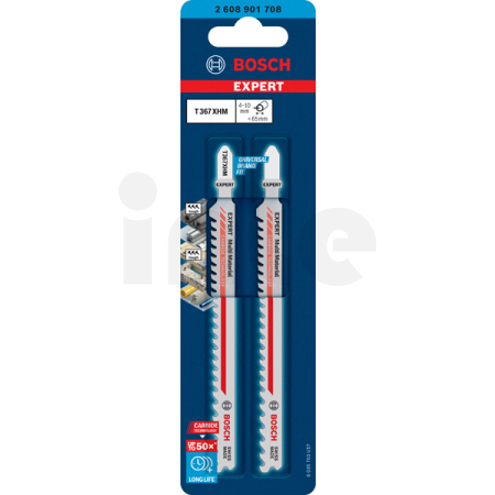 BOSCH Pilový plátek pro přímočaré pily EXPERT Multi Material T367XHM, 2 ks 2608901708