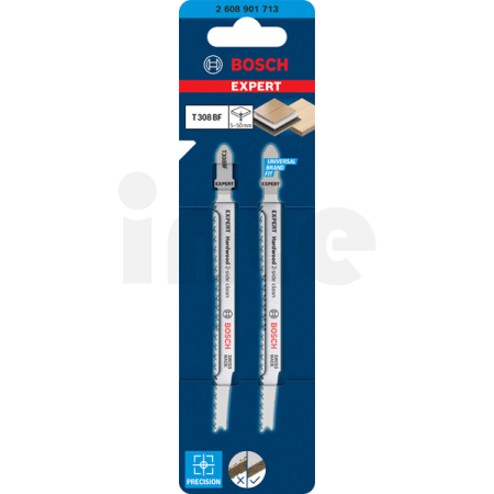 BOSCH Pilový plátek pro přímočaré pily EXPERT Hardwood 2-side clean T308BF, 2 ks 2608901713
