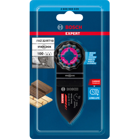 BOSCH Brusný talíř pro víceúčelové nástroje EXPERT Sanding Finger Fine AVZ 32 RT10, 32 × 50 mm 2608900039