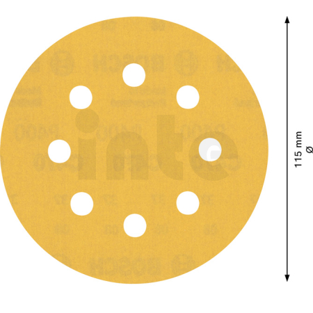 BOSCH Brusný papír EXPERT C470 s 8 otvory pro vibrační brusky 115 mm, G 400, 5 ks 2608900801