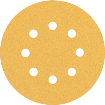 BOSCH Brusný papír EXPERT C470 s 8 otvory pro vibrační brusky 125 mm, G 100, 5 ks 2608900806