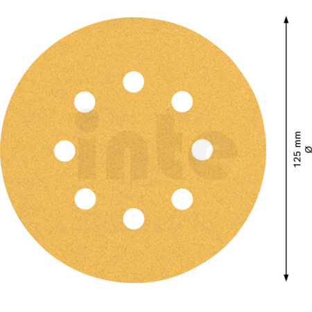 BOSCH Brusný papír EXPERT C470 s 8 otvory pro vibrační brusky 125 mm, G 100, 5 ks 2608900806