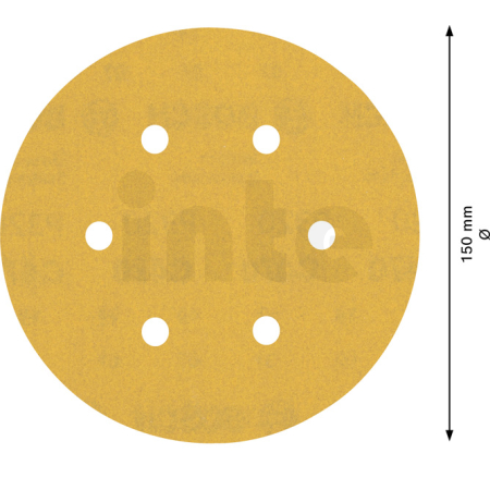 BOSCH Brusný papír EXPERT C470 s 6 otvory pro vibrační brusky 150 mm, G 320, 5 ks 2608900820
