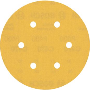 BOSCH Brusný papír EXPERT C470 s 6 otvory pro vibrační brusky 150 mm, G 400, 5 ks 2608900821