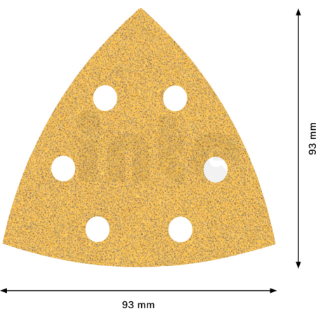 BOSCH Brusný papír pro delta brusky EXPERT C470 93 mm, G 60, 5 ks 2608900824