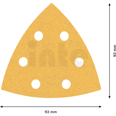 BOSCH Brusný papír pro delta brusky EXPERT C470 93 mm, G 100, 5 ks 2608900826
