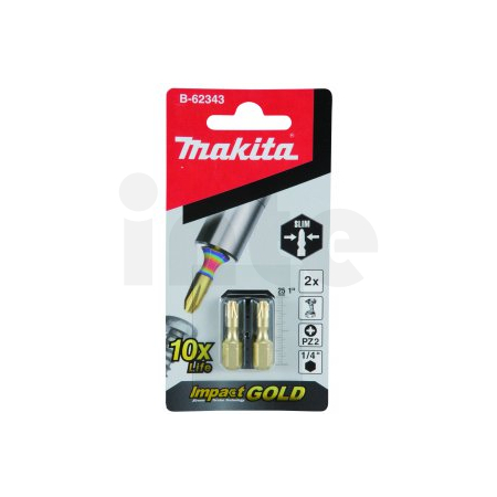 Makita - Impact GOLD super slim  torsní bit PZ2-25mm 2pcs STOP=newE-03171 B-62343