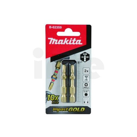 Makita - Impact GOLD super slim  torsní bit PH2-50mm 2pcs B-62359