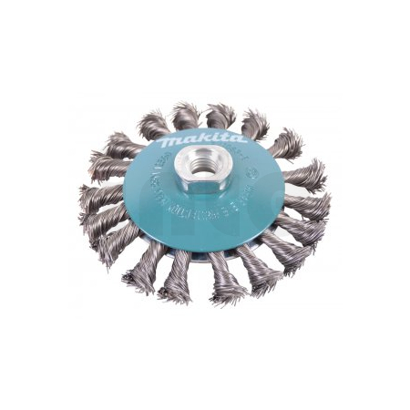 Makita - miskovitý kartáč z ocelového drátu,splétaný drát 0,5mm,115mm D-39883