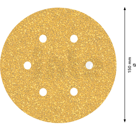 BOSCH Brusný papír EXPERT C470 s 6 otvory pro vibrační brusky 150 mm, G 40, 50 ks 2608900917