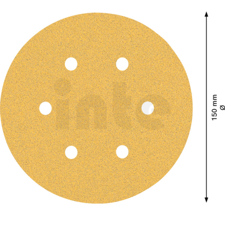 BOSCH Brusný papír EXPERT C470 s 6 otvory pro vibrační brusky 150 mm, G 80, 50 ks 2608900919