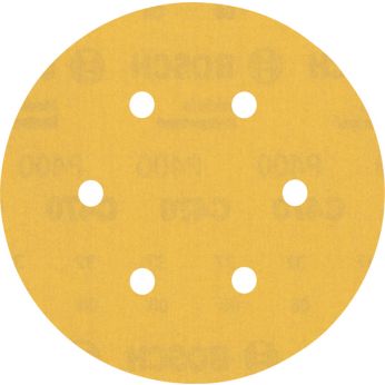 BOSCH Brusný papír EXPERT C470 s 6 otvory pro vibrační brusky 150 mm, G 400, 50 ks 2608900925