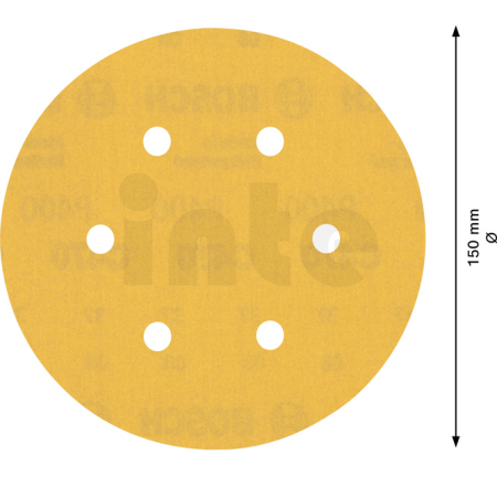 BOSCH Brusný papír EXPERT C470 s 6 otvory pro vibrační brusky 150 mm, G 400, 50 ks 2608900925