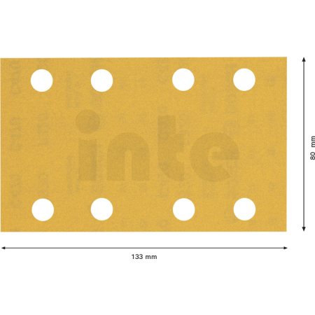 BOSCH Brusné papíry EXPERT C470 s 8 otvory pro vibrační brusky 80 × 133 mm, P320, 10 ks 2608900884