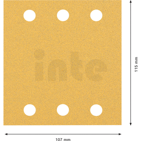 BOSCH Brusný papír EXPERT C470 se 6 otvory pro vibrační brusky 115 × 107 mm, G 80, 10 ks 2608900892
