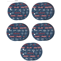 BOSCH 55dílná sada brusných kotoučů EXPERT O780 s fólií, 125 mm, G60 (5×); G80 (15×); G120 (15×); G180 (15×), G240 (5×) 26089024
