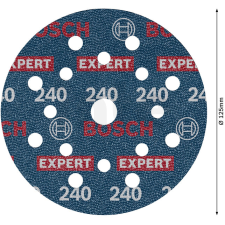 BOSCH Brusný kotouč EXPERT O780 s fólií, 125 mm, G240 2608902413