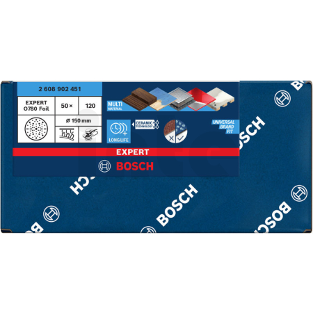 BOSCH Brusný kotouč EXPERT O780 s fólií, 150 mm, G120 2608902451