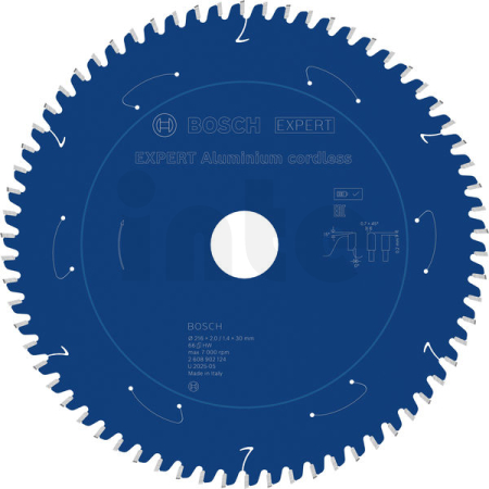 BOSCH Pilový kotouč EXPERT Aluminium cordless pro okružní pilu, 216 × 2/1,4 × 30 mm, T66 2608902124