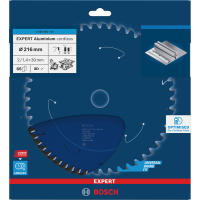BOSCH Pilový kotouč EXPERT Aluminium cordless pro okružní pilu, 216 × 2/1,4 × 30 mm, T66 2608902124