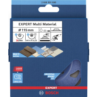 BOSCH Karbidový hrncový kotouč EXPERT Multi Material, jemný, plochý, X-LOCK, 115 mm, 22,23 mm 2608901686