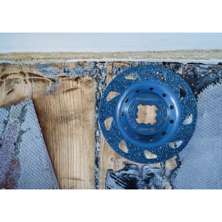 BOSCH Karbidový hrncový kotouč EXPERT Multi Material, jemný, plochý, X-LOCK, 115 mm, 22,23 mm 2608901686
