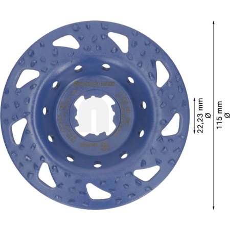 BOSCH Karbidový hrncový kotouč EXPERT Multi Material, hrubý, šikmý, X-LOCK, 115 mm, 22,23 mm 2608901687